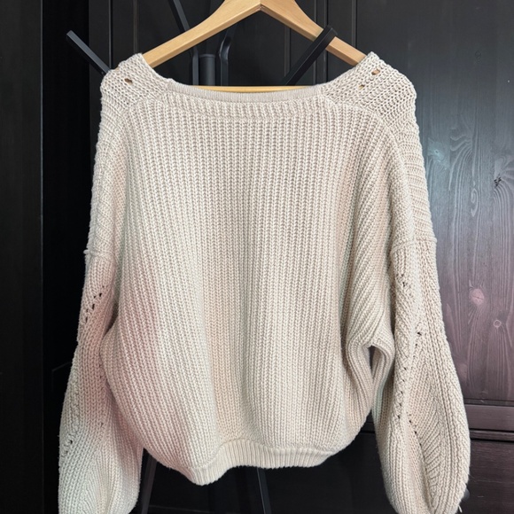 Free people oversized knitted cropped sweater - Picture 2 of 3